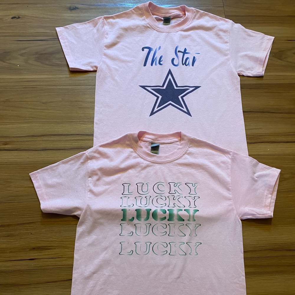 Women set of 2 Pink T-shirts by Gildan!!!